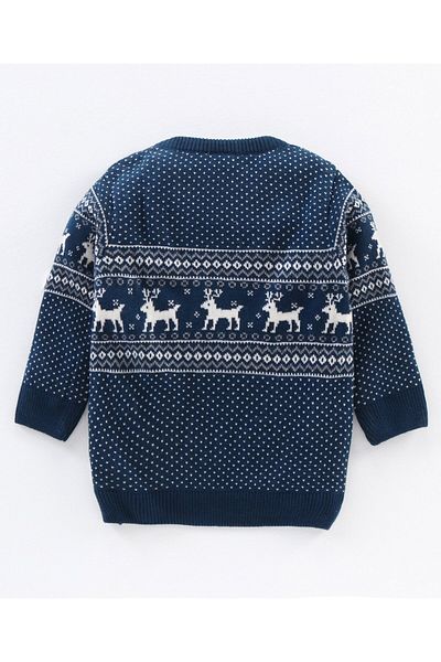 Babyhug Uzun Kollu Örgü Kazak Intarsia Tasarım - لاسيفرت
