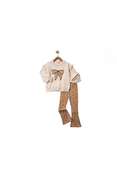 DECO Bow Embroidered Girl's Suit