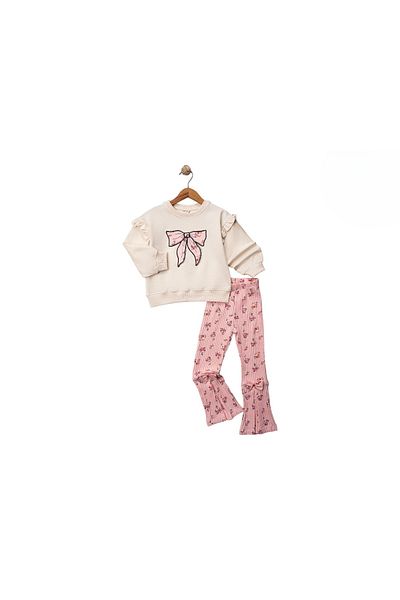 DECO Bow Embroidered Girl's Suit