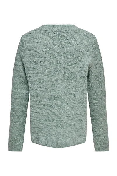 Only Kids - Solid Colored Knitted Pullover  -Blue Surf
