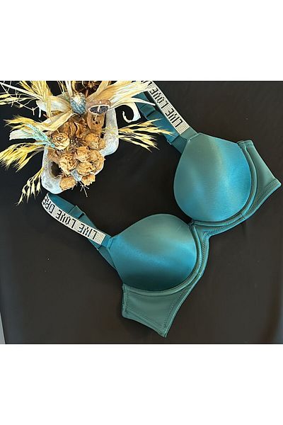 Orkide Strappy Push up Bra - 8825 Green Sparkling Foam Cup