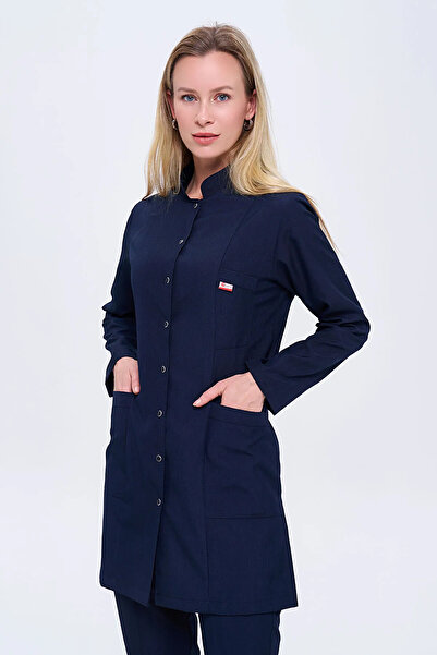 TIPTEKS Alpaca Hijab Surgical Nurse Uniform and Doctor Lawyer Collar Snap Fastener Hijab Uniform Set