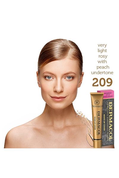 Dermacol Make Up Cover Foundation-209 Long Lasting, Waterproof, Full Concealer Liquid Foundation