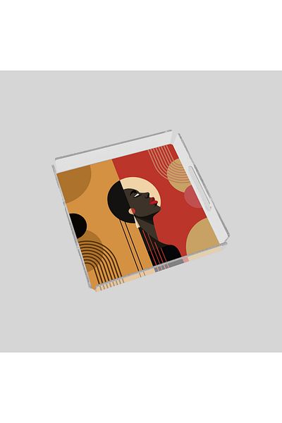 End Design Studio Afro Artistry 24X24 Plexiglass Tray
