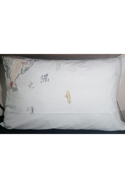 Taç Ranforce 50X70 Cm. Crown Map Pillow Case