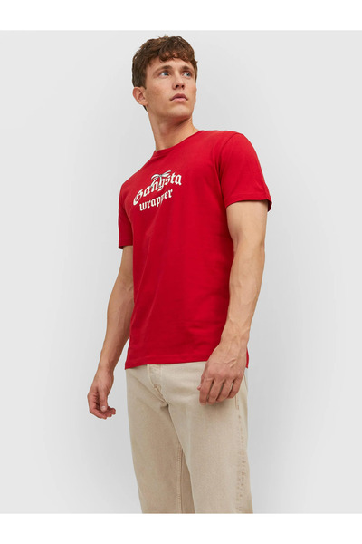 Jack & Jones JORELFEN TEE SS CREW NECK CHRİSTMAS  - BİSİKLET YAKA YILBAŞI T-S...
