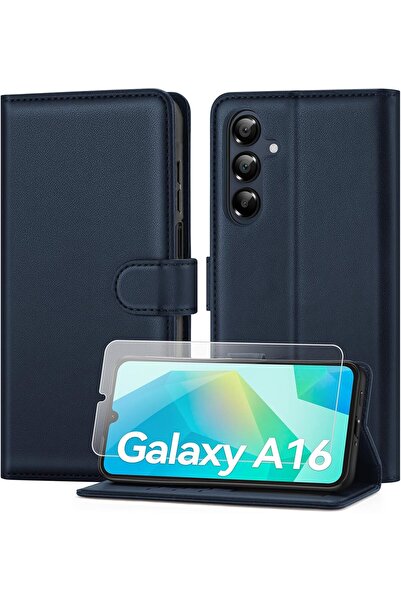 Rivor Samsung Galaxy A16 5g Case with Camera Protector Flip Cover with Card H...
