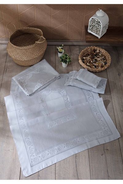 sarra 4-Piece Ethamine Sweater Set with Fringe - Gray