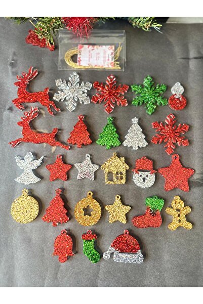 schkırt 25 قطعة عيد الميلاد شجرة صنوبر زخرفة الايبوكسي تصميم خاص متعدد الكائن...