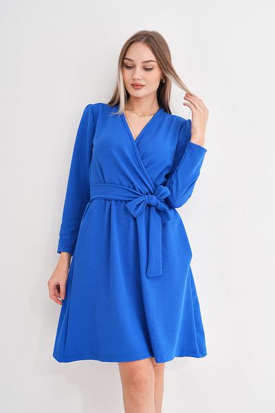 DEVRİMAY TEKSTİL Rochie de damă Saks cu curea completă din lycra, cu buzunare
