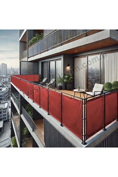 sizenelazım 50cm x 0.5m  Kahverengi PVC Su Geçirmez Balkon Demiri Korkuluk Çi...