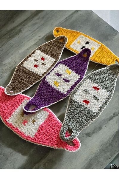 Dantelux Hand Knitted 5 Pcs Long Loofah Dowry Daily Use Bathroom Loofah 5 Different Colors
