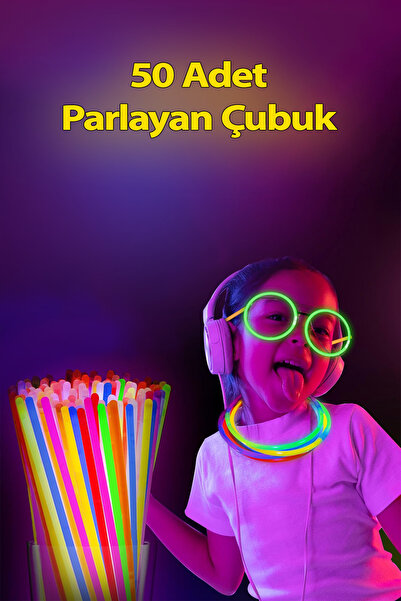 Factorial Karanlıkta Parlayan Çubuklar Neon Kolye Ve Bileklik Fosforlu Oyuncak Parti Malzemeleri