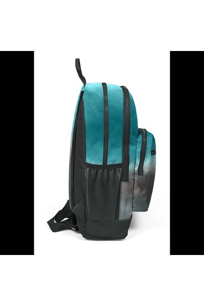 Coral High Kids Turquoise Gray Batik School Backpack 23768