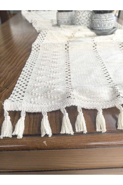 Peacock Δαντέλα με μοτίβο 35x90cm Μαξιλαροθήκη από βαμβάκι με εμφάνιση Runner
