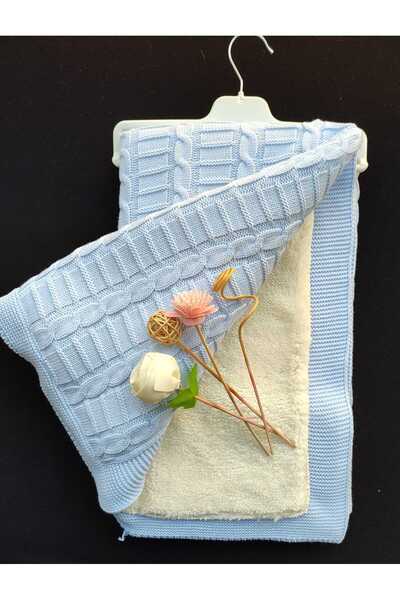 eomix kids Bebek battaniyesi, triko akrilik örme battaniye, welsoft dolgulu