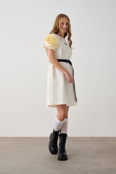 HAUSEkids Φόρεμα 10-16 ετών I Love Hause Girl Design - Εκρού