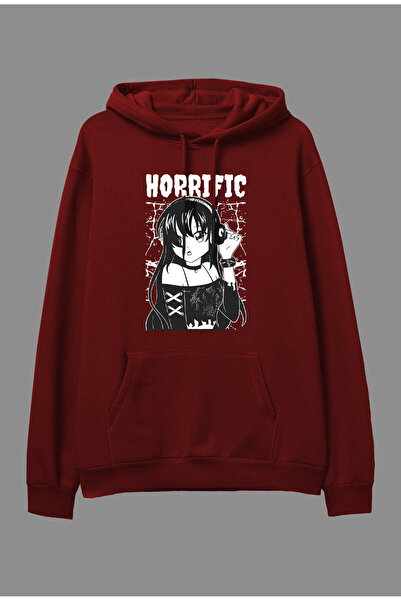 YQYQ Young Girl Unisex Oversize Hooded Sweatshirt - Black and White Design Pr...