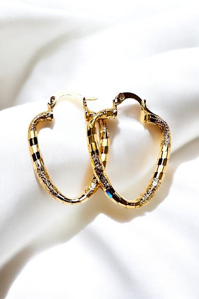 PETEK AKSESUAR Mujde Twisted Hoop Earring