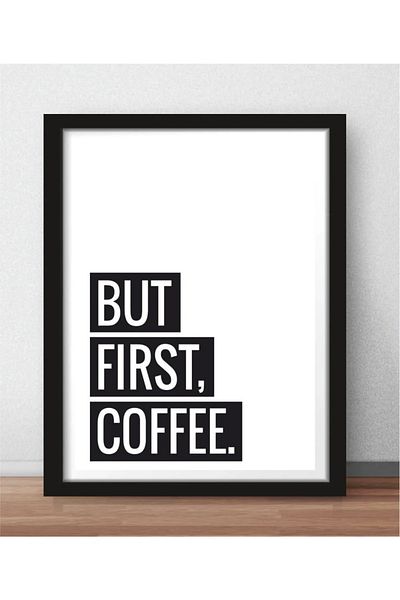 CANVASUM Dar First Coffee Tematică Cadru Aspect Bucătărie Cafea Colț Balcon Masă MDF