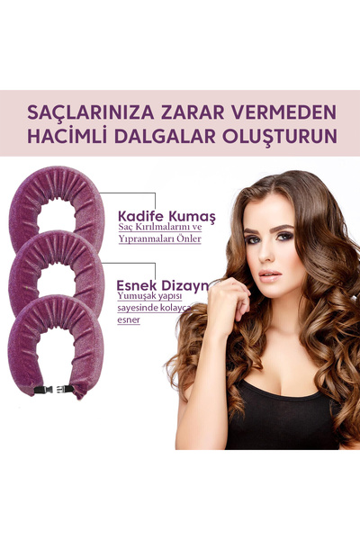 Deko Dekor Рожевий сухий оксамитовий соус для укладки волосся без підігріву та бігуді