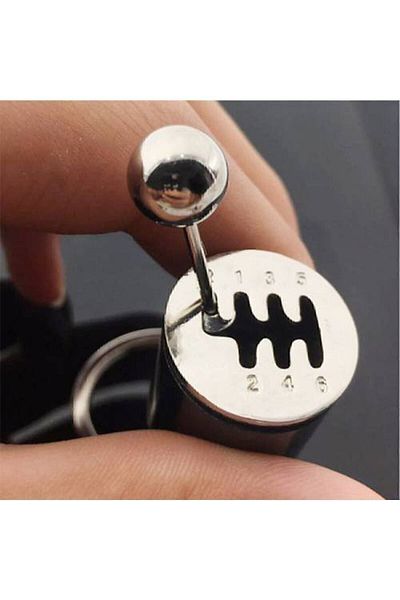 HEPBİMODA Breloc metalic - schimbător de viteze pentru mașină în mișcare, buton schimbător de viteză manual