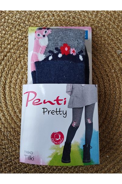 Penti Памучни плетени чорапогащи с шарка на лисица PENTİ