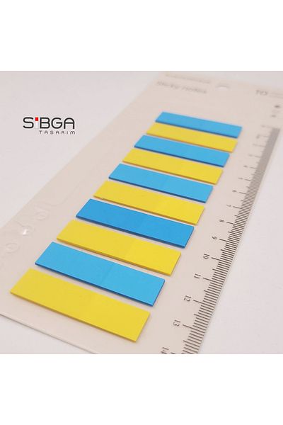 sibga tasarım Transparent Colored Post-It Note Paper - 200 Sheets Bookmark Sticker