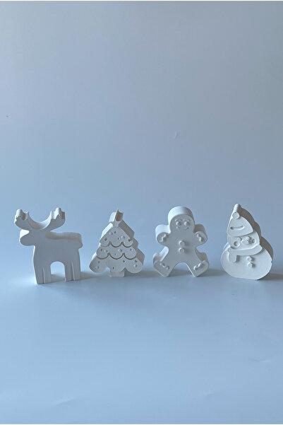 sin istanbul 4'lü Yılbaşı Dekor Seti Beyaz