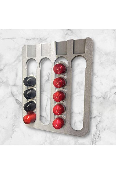 Yunus Göksu Design Nespresso Uyumlu Kapsül Kahve Tutucu - Düzenleyici   (Gümü...