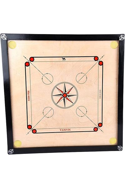 ALBADER Carrom Board Game with Coins and Striker, High-Quality  Wooden Carrom Made In India 80*80 Cm