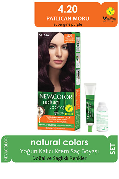 Neva Color Saç Boyası Seti 4.20 Patlıcan Moru 8698636612203