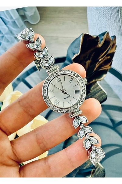 pullmarkt Ottoman Series - Tulip Pattern Cord Women's Wristwatch