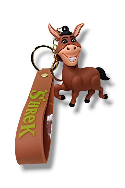 Tajemny Shrek Temalı 3d Sevimli Eşek Büyük Silikon Anahtarlık Ve Canta Aksesu...