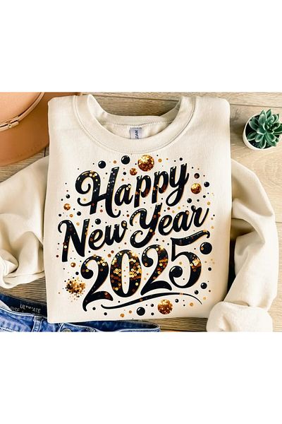 Texclusive Happy New Year 2025 Sweatshirt New Year Mother Father Kids Set