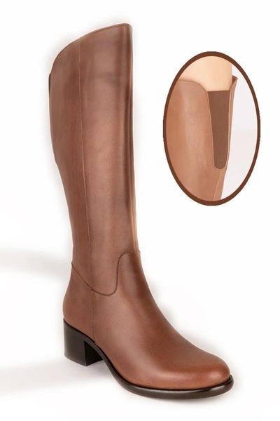 Elile Shoes Iç Astarı Kürklü Deri Kadın Çizme 33-34-35-41-42-43-44 Numara