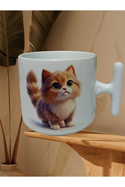 GameFruy Cute Cat Double Sided Printed t Mug Cup (White t)