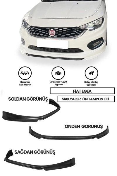 Genel Markalar Fiat Egea 2015-2020 Sedan Makyajsız Kasa Uyumlu Boyasız Plasti...