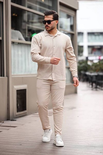DHELPRA Waffle Shirt-Pants Set