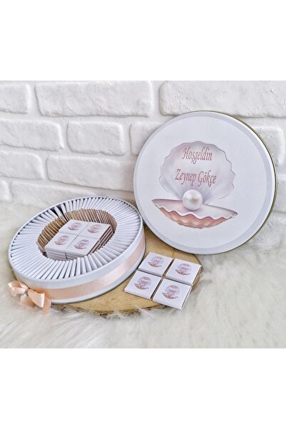 Angel Gift Chocolate 100 Adet Isme Özel Inci Temalı Hediyelik Hoşgeldin Kız B...