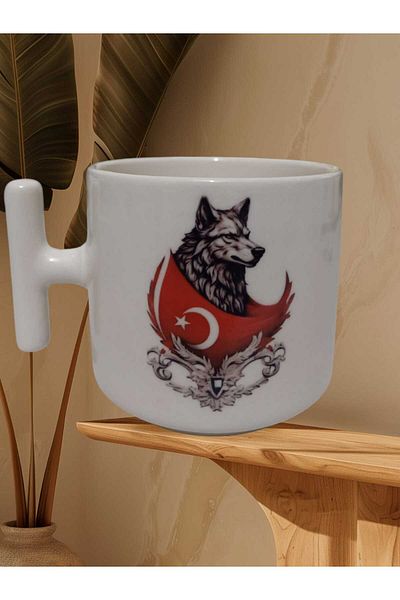 GameFruy Moon Star Wolf Double Sided Printed t Mug Cup (Cream t)