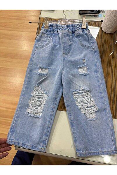 La ciel Paris La’ciel Paris Unisex 4 Mevsimlik Yırtık Kot Denim