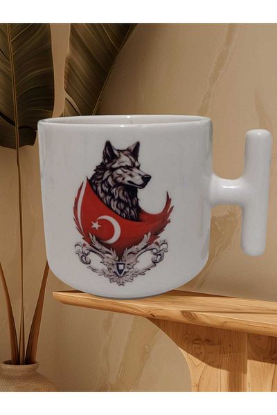 GameFruy Moon Star Wolf Double Sided Printed t Mug Cup (Cream t)