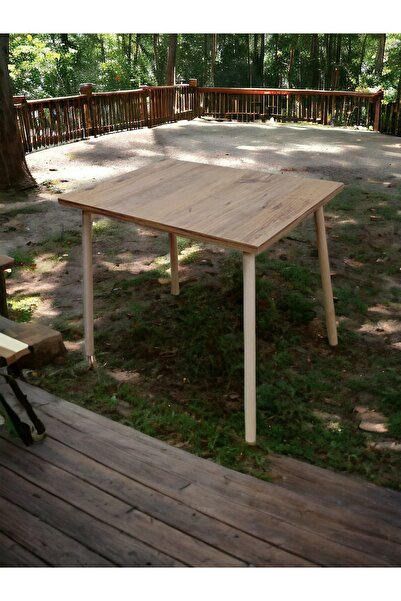 HCAtölye Ahşap Atölyesi Portatif Kamp Masası Balkon Bahçe Masası Piknik Masası Sehpası 60x45cm