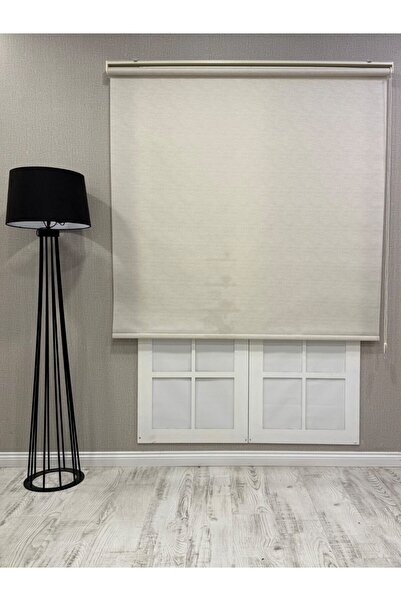 mep mekanik Lüks Güneşlik Düz Stor Perde Krem