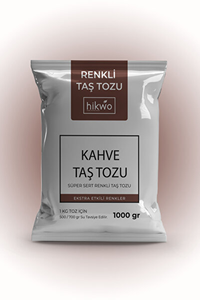 Hikwo Renkli Taş Tozu - Mumluk Döküm Harcı - Beton Harcı - Kahve 1 KG