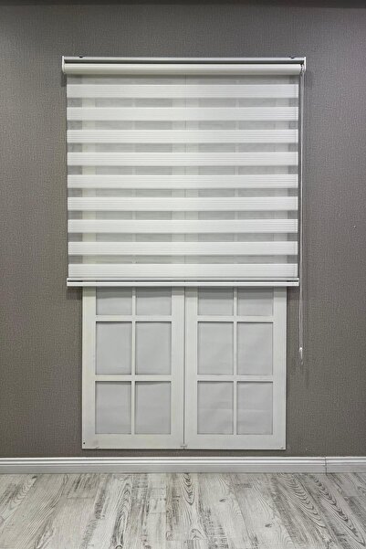 mep mekanik Zebra Stor Perde Dar Plise Güneşlik Perde Beyaz