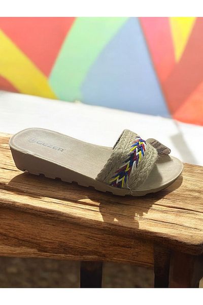 GEZER Konay 12743 House Straw Braid Slippers
