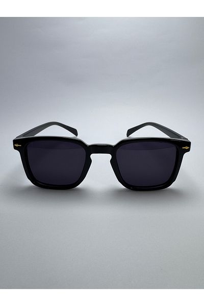 VisionGlasses Monolith Model Unisex Black Square Lightweight Uv400 Protection Sunglasses
