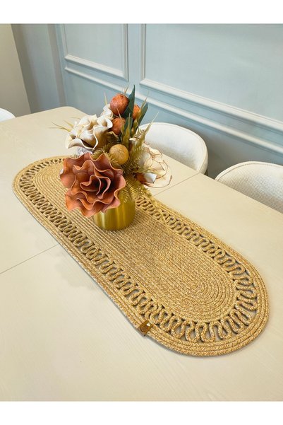 ADES HOME DESİGN Jute, Runner, Placemat, Plate, Table Cloth, Coffee Table Cloth, Tricot Ranır, Lux Presentation